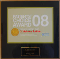 Dr Torkian is recipient of the  Patient Choice award in 2008