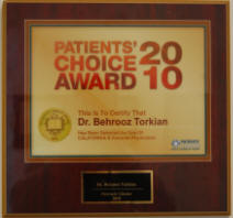 Dr. Torkian Paitient Choice Award 2010